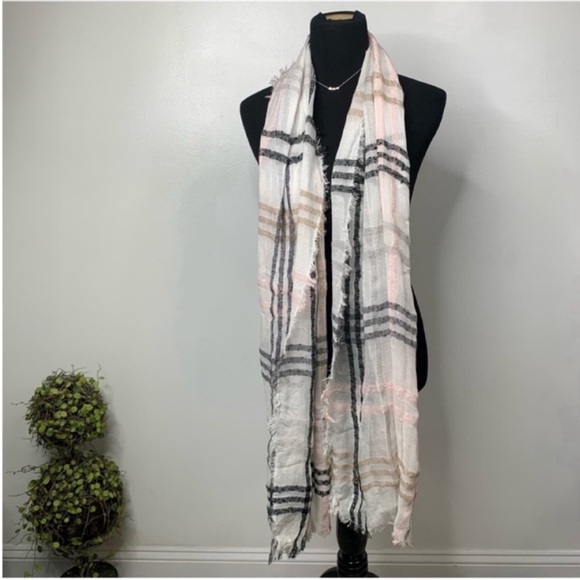 New INC International Concepts Womens‎ Colored Up Plaid Wrap/Scarf - Picture 1 of 7